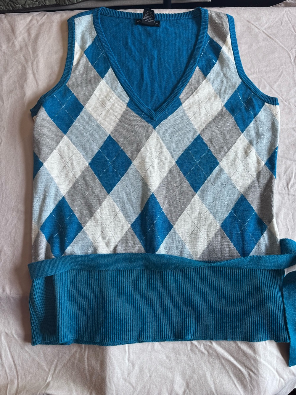 New York & Company Teal Crewneck Sweater Top